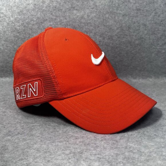 Nike Golf Tour Legacy‎ RZN Vapor Flexfit Fitted Hat Cap S/M Mesh Back Orange - Picture 13 of 16